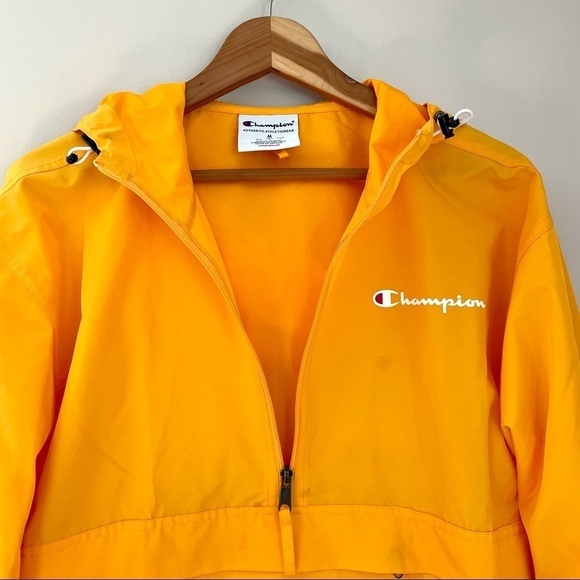Champion Yellow Gold Windbreaker Lightweight Jacket Medium - Picture 5 of 12